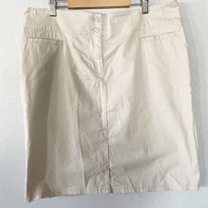 J Jill Pencil Skirt Womens Size 12 Live In Chino Khaki Beige